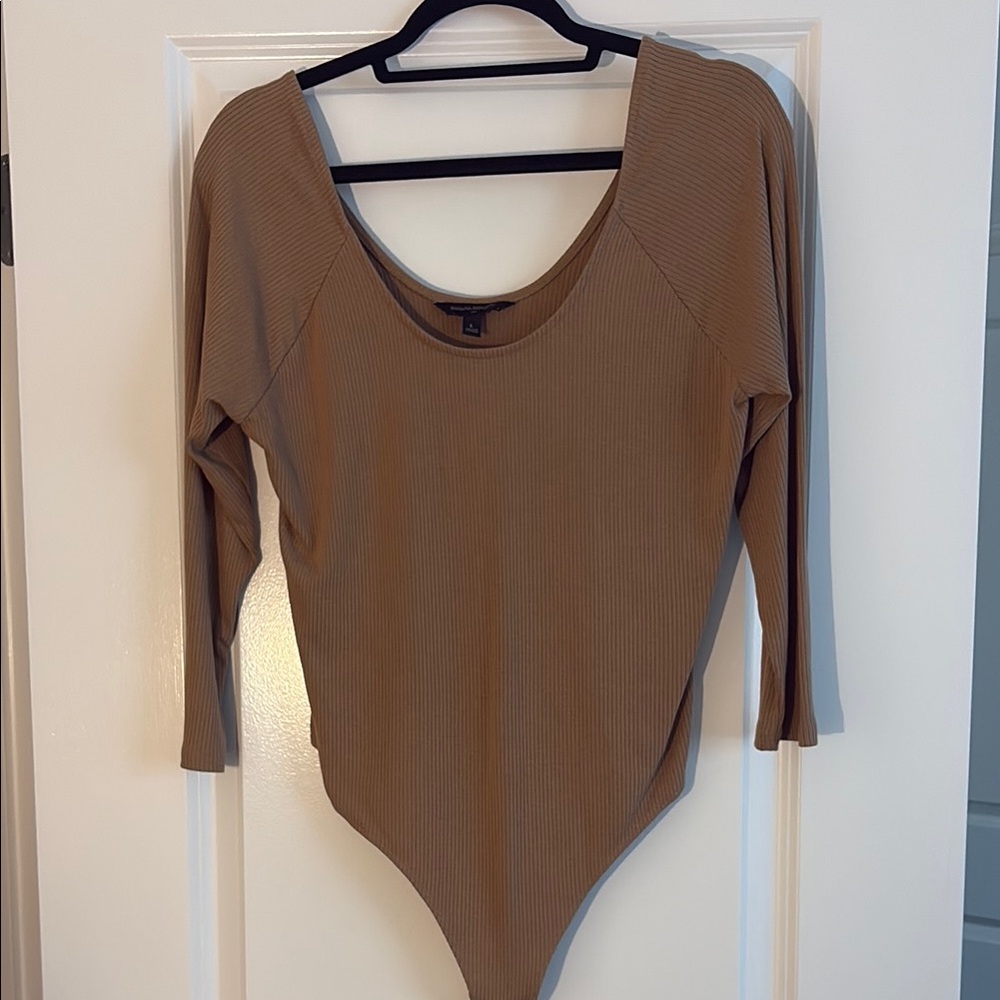 Banana Republic Ribbed Brown Bodysuit
